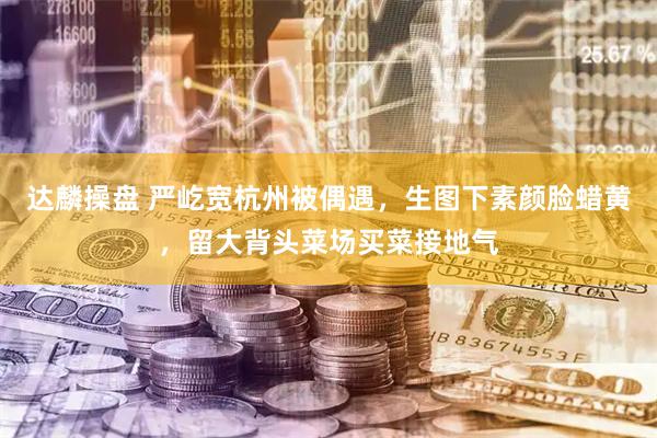 达麟操盘 严屹宽杭州被偶遇，生图下素颜脸蜡黄，留大背头菜场买菜接地气