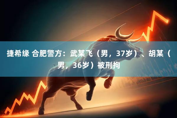 捷希缘 合肥警方：武某飞（男，37岁）、胡某（男，36岁）被刑拘