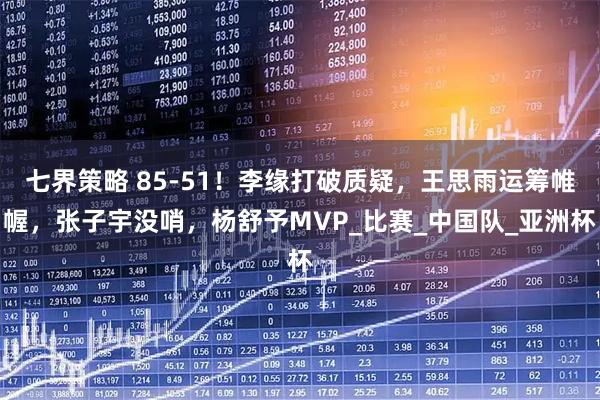 七界策略 85-51！李缘打破质疑，王思雨运筹帷幄，张子宇没哨，杨舒予MVP_比赛_中国队_亚洲杯